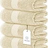 White Classic Luxury Cotton Bath Towels Large - | Highly Absorbent Hotel spa Collection Bathroom Towel | 27x54 Inch | Set of 4 (Beige, 4)