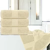 White Classic Luxury Cotton Bath Towels Large - | Highly Absorbent Hotel spa Collection Bathroom Towel | 27x54 Inch | Set of 4 (Beige, 4)