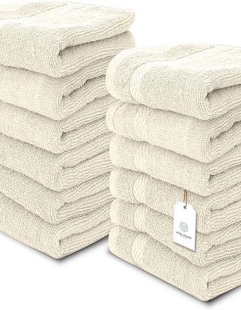 White Classic Luxury Cotton Washcloths 13x13 Inch - 650 GSM Turkish Cotton | Hotel, Spa, Bathroom Face Towel | 12 Pack, Dark Gray