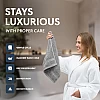 White Classic Luxury Hand Towels 6 Pc Set - Premium Cotton Hotel Style Bathroom Towels 16x30, Highly Absorbent 650 GSM Towels for Bathroom, Gym, Shower, Spa, Dormitory, Kitchen 6 Pack, Dolphin Gray