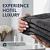 White Classic Luxury Hand Towels for Bathroom-Hotel-Spa-Kitchen-Set - Circlet Egyptian Cotton - 16x30 Inches - Set of 6 (Gray)
