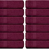 White Classic Luxury Washcloths for Bathroom-Hotel-Spa-Kitchen-Set - Circlet Egyptian Cotton - Highly Absorbent Hotel Quality Face Towels - Bulk Set of 12-13x13 Inch (Wine Red)