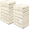 White Classic Luxury Washcloths for Bathroom-Hotel-Spa-Kitchen-Set - Circlet Egyptian Cotton - Highly Absorbent Hotel Quality Face Towels - Bulk Set of 12-13x13 Inch (Wine Red)
