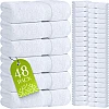 White Classic Washcloth Towels, (24 Pack, 12 x 12 Inch) 100% Cotton, Hotel Grade Use on Your Face in Your Home, Kitchen, Gym, and Bathroom, Super Absorbent Extra Soft Bleached White 12"X12" White