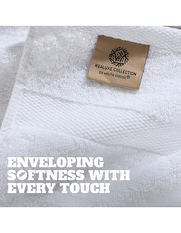 White Classic Washcloth Towels, (24 Pack, 12 x 12 Inch) 100% Cotton, Hotel Grade Use on Your Face in Your Home, Kitchen, Gym, and Bathroom, Super Absorbent Extra Soft Bleached White 12"X12" White