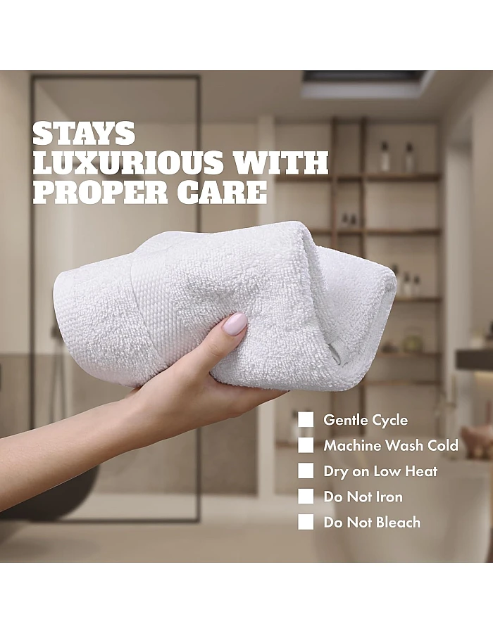 White Classic Washcloth Towels, (24 Pack, 12 x 12 Inch) 100% Cotton, Hotel Grade Use on Your Face in Your Home, Kitchen, Gym, and Bathroom, Super Absorbent Extra Soft Bleached White 12"X12" White