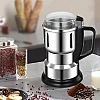 Electric Coffee and Spice Grinder, Stainless Steel One-Touch Multi-Purpose Grinder for Coffee Beans, Spices, Herbs, Nuts and Grains with Transparent Safety Lid