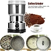 Electric Spice Grinder Stainless Steel 150W Coffee Bean Nut Grinder With 4 Blades Press To Start Compact Design For Herbs Seeds Quiet Operation Easy To Clean
