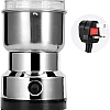 Electric Spice Grinder Stainless Steel 150W Coffee Bean Nut Grinder With 4 Blades Press To Start Compact Design For Herbs Seeds Quiet Operation Easy To Clean