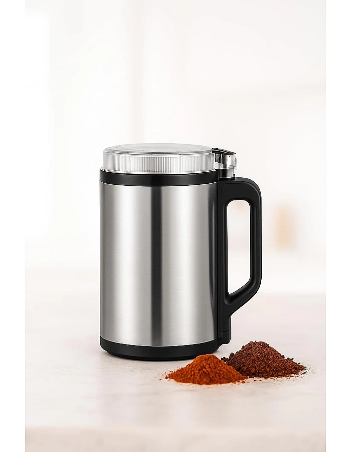 SILVERCRQST MOTOR Stainless Steel Electric Coffee Grinder Spice Grinder 300W 150g Capacity with 6 Sharp Stainless Steel Blades for Spices, Nuts, Herbs, Coffee Grinding Powers Easy to Clean