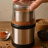 SILVERCRQST MOTOR Stainless Steel Electric Coffee Grinder Spice Grinder 300W 150g Capacity with 6 Sharp Stainless Steel Blades for Spices, Nuts, Herbs, Coffee Grinding Powers Easy to Clean