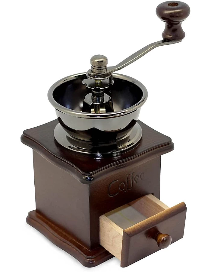 4BIG.fun Coffee Grinder Retro Manual Coffee Bean Grinder Mill Machine Coffee Wood Hand Coffee Grinder Coffee