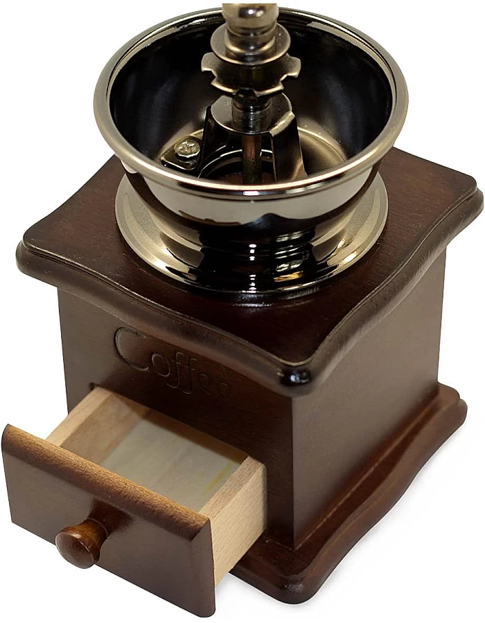 4BIG.fun Coffee Grinder Retro Manual Coffee Bean Grinder Mill Machine Coffee Wood Hand Coffee Grinder Coffee