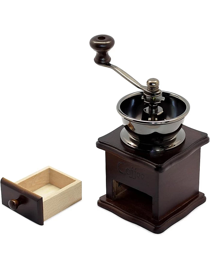 4BIG.fun Coffee Grinder Retro Manual Coffee Bean Grinder Mill Machine Coffee Wood Hand Coffee Grinder Coffee