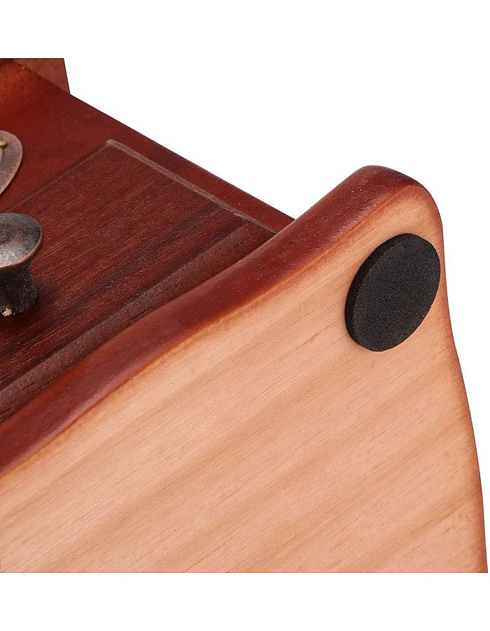 Houkiper Vintage Manual Coffee Grinder, Wooden Coffee Bean Spice Hand Grinder, Ceramic Mill (Brown)