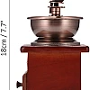 Houkiper Vintage Manual Coffee Grinder, Wooden Coffee Bean Spice Hand Grinder, Ceramic Mill (Brown)