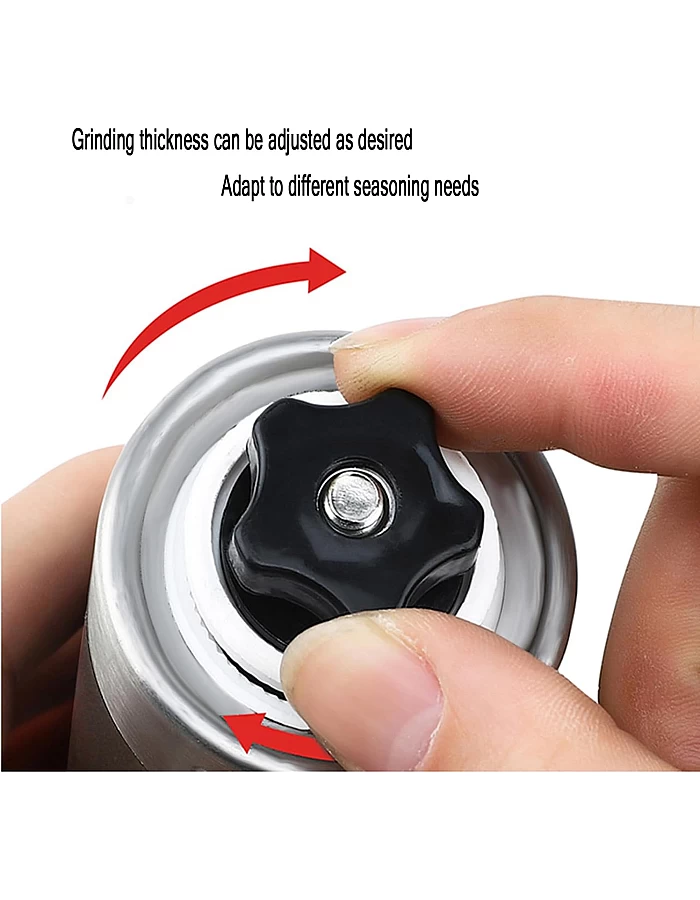 ILAMSHAR Manual Coffee Grinder with Adjustable Settings, Brushed Stainless Steel, Conical Burr Mill for Aeropress, Drip Coffee, Espresso, French Press, Turkish Brew