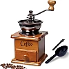 KINI MOX Manual Coffee Grinder Vintage Wooden Coffee Bean Grinder for Decoration Display Antique Coffee Mill for Making Mesh Coffee Classic French Press for Decoration