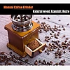 Liseng Manual Coffee Grinder Wooden Vintage Coffee Beans Spice Grinder Portable Hand Crank Coffeemaker Hand Grinder Machine, Office, Travel
