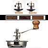 Liseng Manual Coffee Grinder Wooden Vintage Coffee Beans Spice Grinder Portable Hand Crank Coffeemaker Hand Grinder Machine, Office, Travel