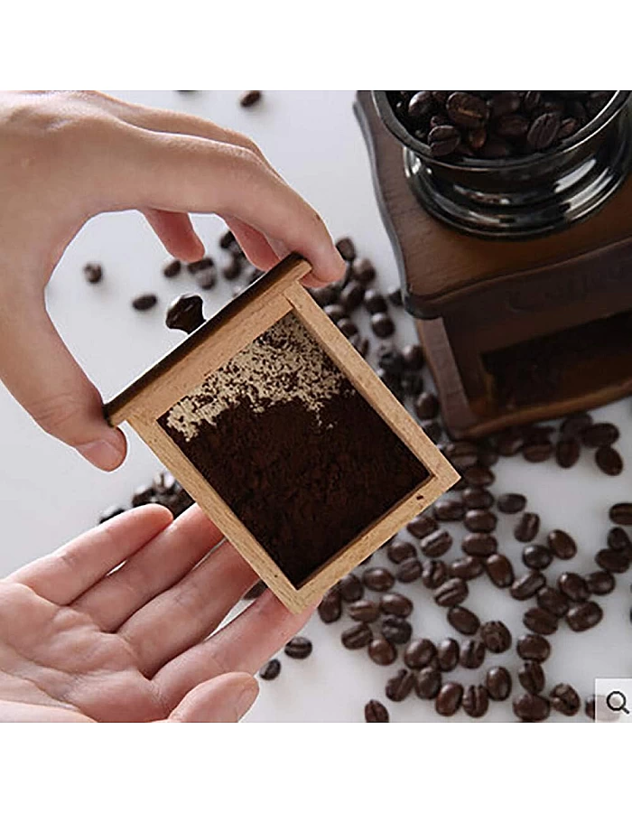 Liseng Manual Coffee Grinder Wooden Vintage Coffee Beans Spice Grinder Portable Hand Crank Coffeemaker Hand Grinder Machine, Office, Travel
