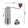 Manual Coffee Grinder Five-gear Adjustable Internal Setting Double Bearing Position Capacity 25g Steel Burrs Japanese Technology silver)