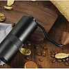 Manual Coffee Grinder Five-gear Adjustable Internal Setting Double Bearing Position Capacity 25g Steel Burrs Japanese Technology silver)