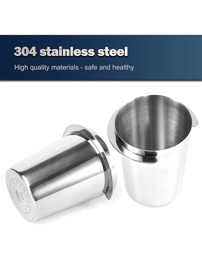 NEOUZA Espresso Dosing Cup Coffee Powder Feeder Part for Coffee Machine Grinder (58mm Black Spray)