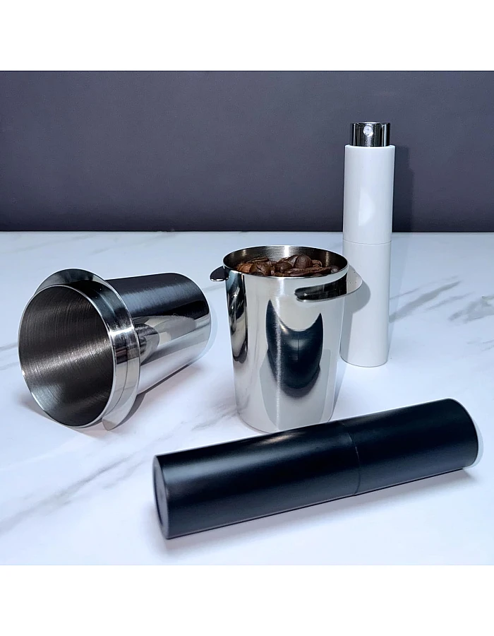 NEOUZA Espresso Dosing Cup Coffee Powder Feeder Part for Coffee Machine Grinder (58mm Black Spray)