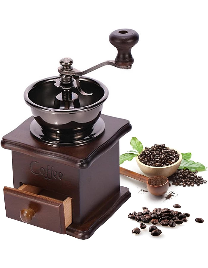 OTAIVE Manual Coffee Grinder Adjustable Coarseness Coffee Mill Grinder,Manual Coffee Bean Grinder,Coffee Bean Grinder Vintage Portable Handheld Coffee Grinder forHome,Office,Travelling