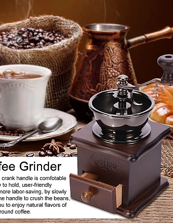 OTAIVE Manual Coffee Grinder Adjustable Coarseness Coffee Mill Grinder,Manual Coffee Bean Grinder,Coffee Bean Grinder Vintage Portable Handheld Coffee Grinder forHome,Office,Travelling