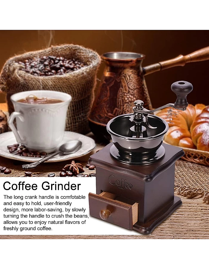 OTAIVE Manual Coffee Grinder Adjustable Coarseness Coffee Mill Grinder,Manual Coffee Bean Grinder,Coffee Bean Grinder Vintage Portable Handheld Coffee Grinder forHome,Office,Travelling