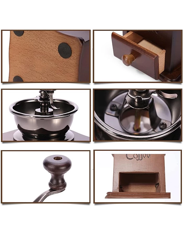 OTAIVE Manual Coffee Grinder Adjustable Coarseness Coffee Mill Grinder,Manual Coffee Bean Grinder,Coffee Bean Grinder Vintage Portable Handheld Coffee Grinder forHome,Office,Travelling