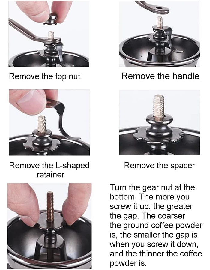 OTAIVE Manual Coffee Grinder Adjustable Coarseness Coffee Mill Grinder,Manual Coffee Bean Grinder,Coffee Bean Grinder Vintage Portable Handheld Coffee Grinder forHome,Office,Travelling