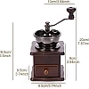 OTAIVE Manual Coffee Grinder Adjustable Coarseness Coffee Mill Grinder,Manual Coffee Bean Grinder,Coffee Bean Grinder Vintage Portable Handheld Coffee Grinder forHome,Office,Travelling