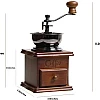 Qidiwin Manual Coffee Grinder-Small Antique Wooden Hand Grinder with Drawer, Great Gift for Kids Hand Make Tool or Home Decoration