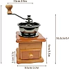 Ruiqas Manual Coffee Grinder - Retro Vintage Style - Adjustable Grind Size - Easy Manual Operation - Pine Wood & Cast Iron & Ceramic - Grinding Coffee Beans
