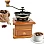 Ruiqas Manual Coffee Grinder - Retro Vintage Style - Adjustable Grind Size - Easy Manual Operation - Pine Wood & Cast Iron & Ceramic - Grinding Coffee Beans