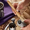 Santo Coffee Grinder Cleaning Brush, Espresso Maker/Machine Cleaner Tool, Wood Handle & Natural Bristles Wood Dusting Espresso Brush Accessories