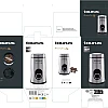 Taurus Aromatic 150W Electric Coffee Grinder, 50g Bean Tank, Start Button, Stainless Steel Blades and Tank, Cable Storage, Fine Grinding, Grey