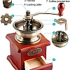 jyibinee 17ml Coffee Grinder Durable Easy to Operate Classical Manual Hand-crank Wooden Bean Machine for Home Coffee Bean Mill