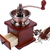 jyibinee 17ml Coffee Grinder Durable Easy to Operate Classical Manual Hand-crank Wooden Bean Machine for Home Coffee Bean Mill