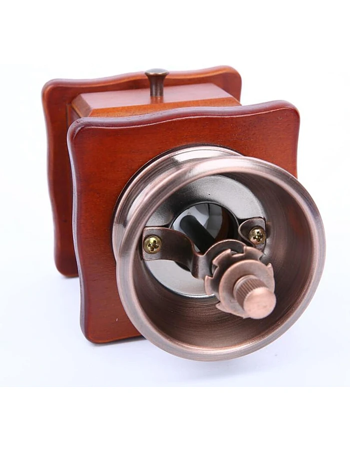 jyibinee 17ml Coffee Grinder Durable Easy to Operate Classical Manual Hand-crank Wooden Bean Machine for Home Coffee Bean Mill