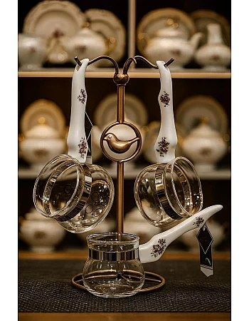 طقم كنك بيركس حراري – ألوان مميزة على استاند معدن - 3 قطع