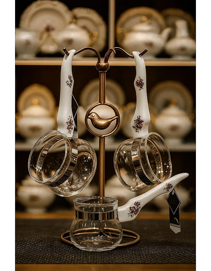 طقم كنك بيركس حراري – ألوان مميزة على استاند معدن - 3 قطع