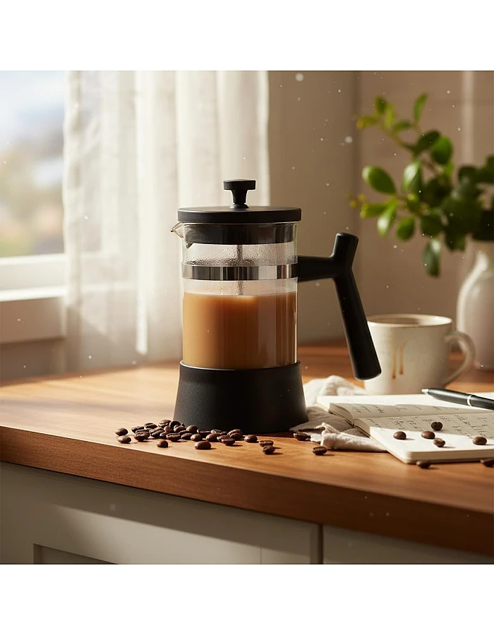 600ml Glass Coffee Pot with Removable Stainless Steel Infuser - Suitable for Coffee and Tea