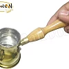 ELBARAMONY 1 Piece Brass Turkish Greek Coffee Pot for Jazva, Sisyph, Jiseph, Turka, Arat, Arabic Coffee Pot with Wooden Handle Handmade Egyptian Decanter Size 3 (140 ML-4.73 OZ) Multicolor