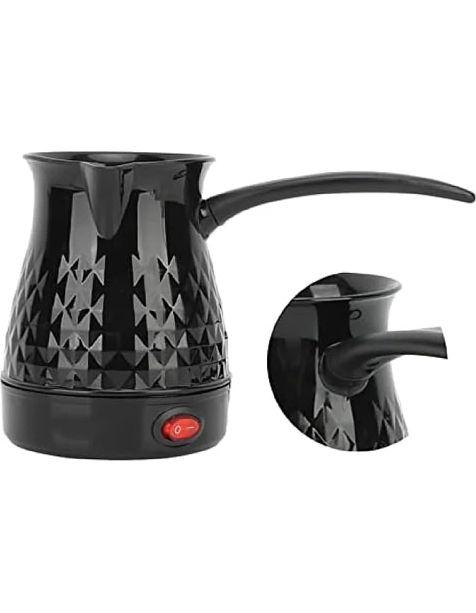 FLAMNGO Turkish Coffee Pot, 350W Heating Element, 75cm Cable Length, 5 Cups Capacity, 0.5L Tank, Plastic Body (Purple)