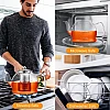 STNTUS Glass Teapot, 27 oz / 800 ml for Loose Tea, With Infuser and Stainless Steel Strainer, Stovetop Safe, 2-4 Cups