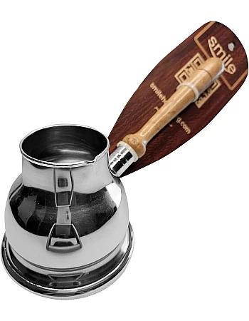 Smile House - Stainless Steel Turkish Coffee Pot - Wooden Handle (Size 1-100ml)